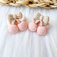 Mini haar elastiekjes Kersjes 2 stuks roze