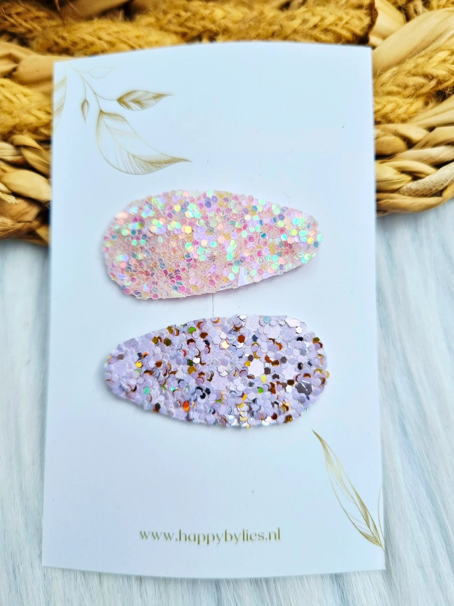 Leatherlook haarspeldjes Amy ovaal