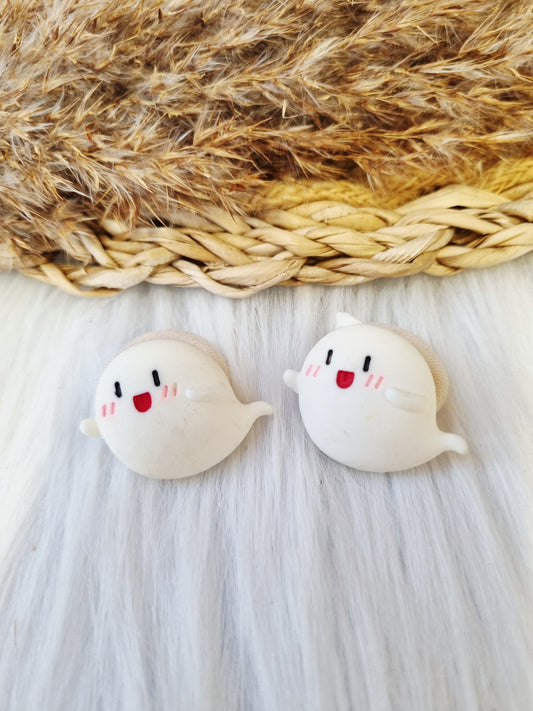 Mini haarelastiekjes spook 2 stuks (halloween)