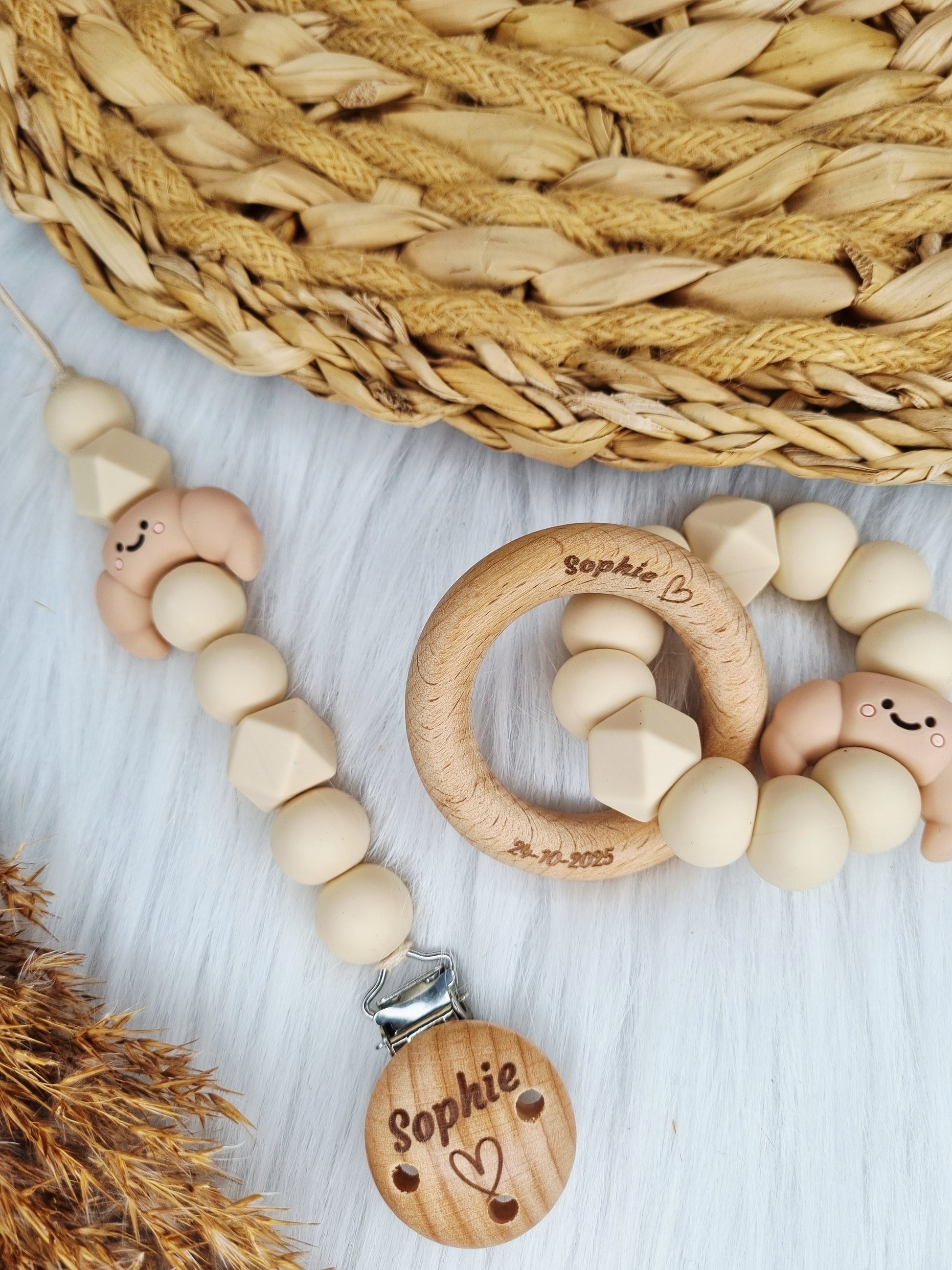 Newborn speenkoord met figuurtje (Jouw eigen ontwerp)