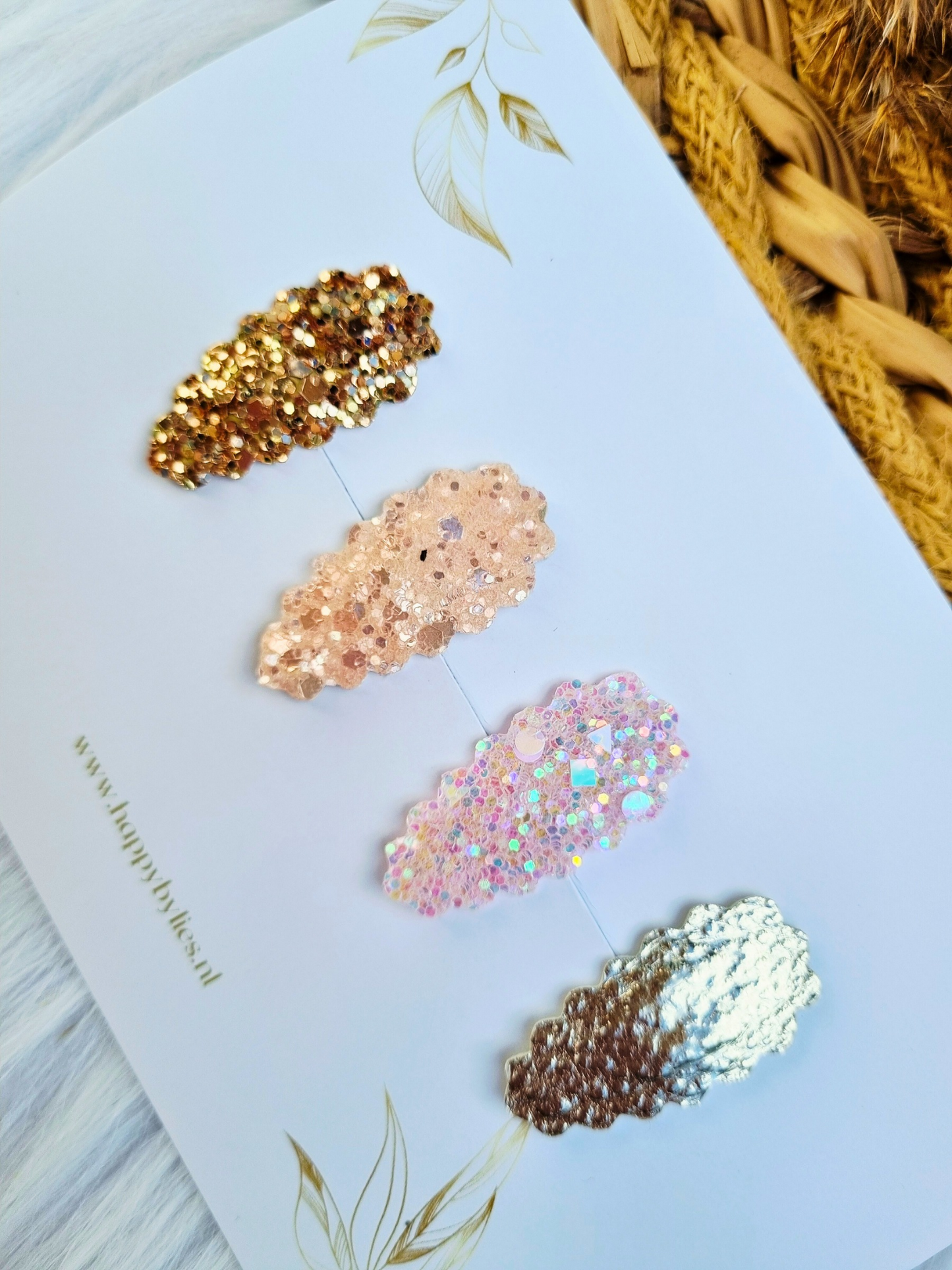 Leatherlook haarspeldjes suze ribbel 