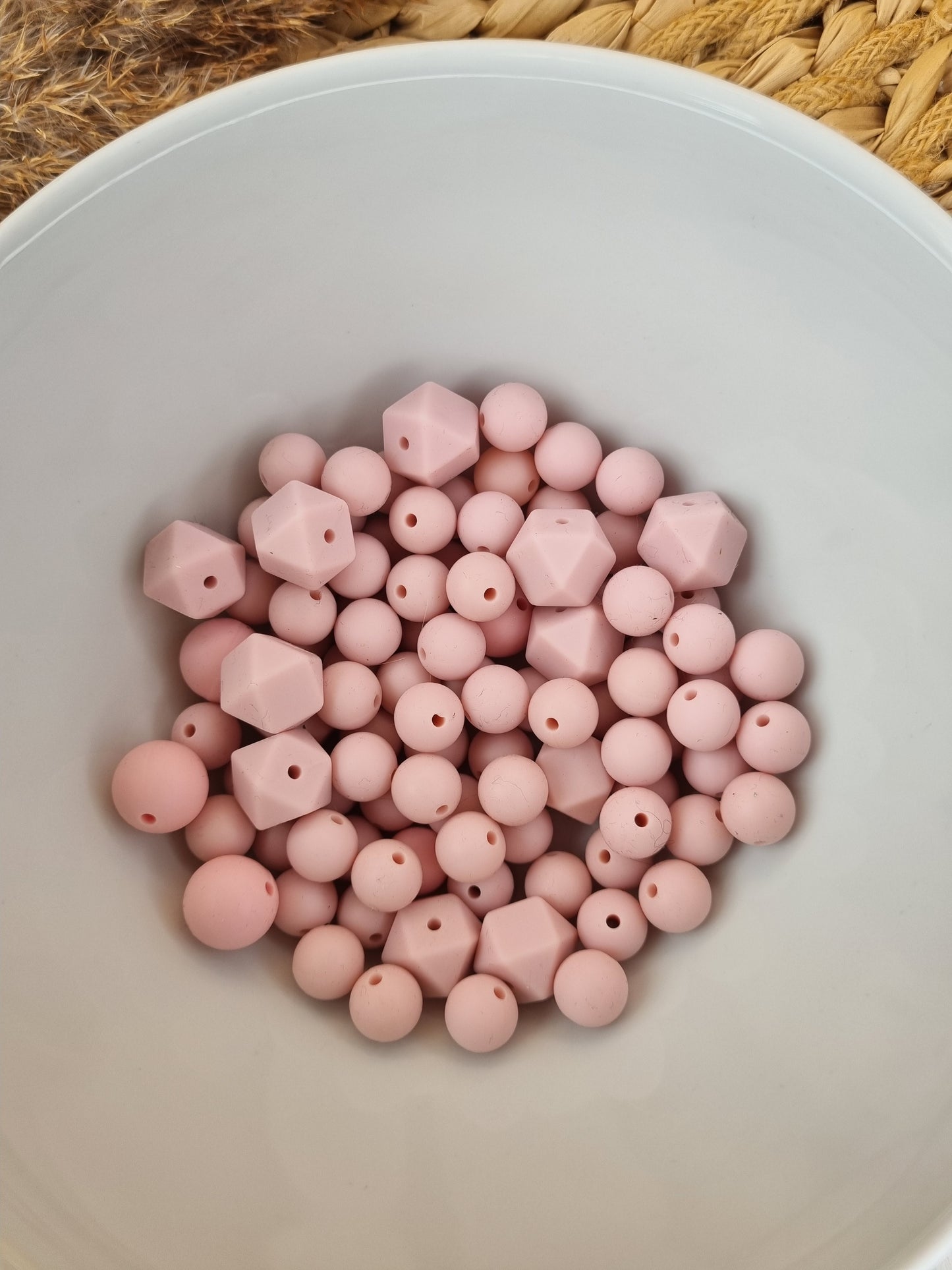 Siliconen kralen zacht Roze