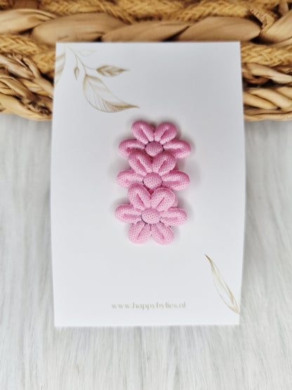 Anti-slip haarspeldje bloem soft roze
