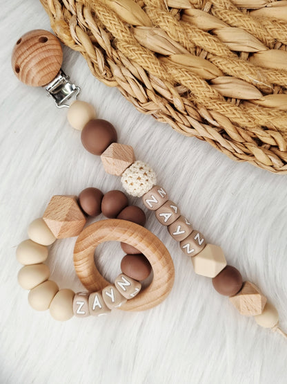 Speenkoord met bijpassende bijtring 