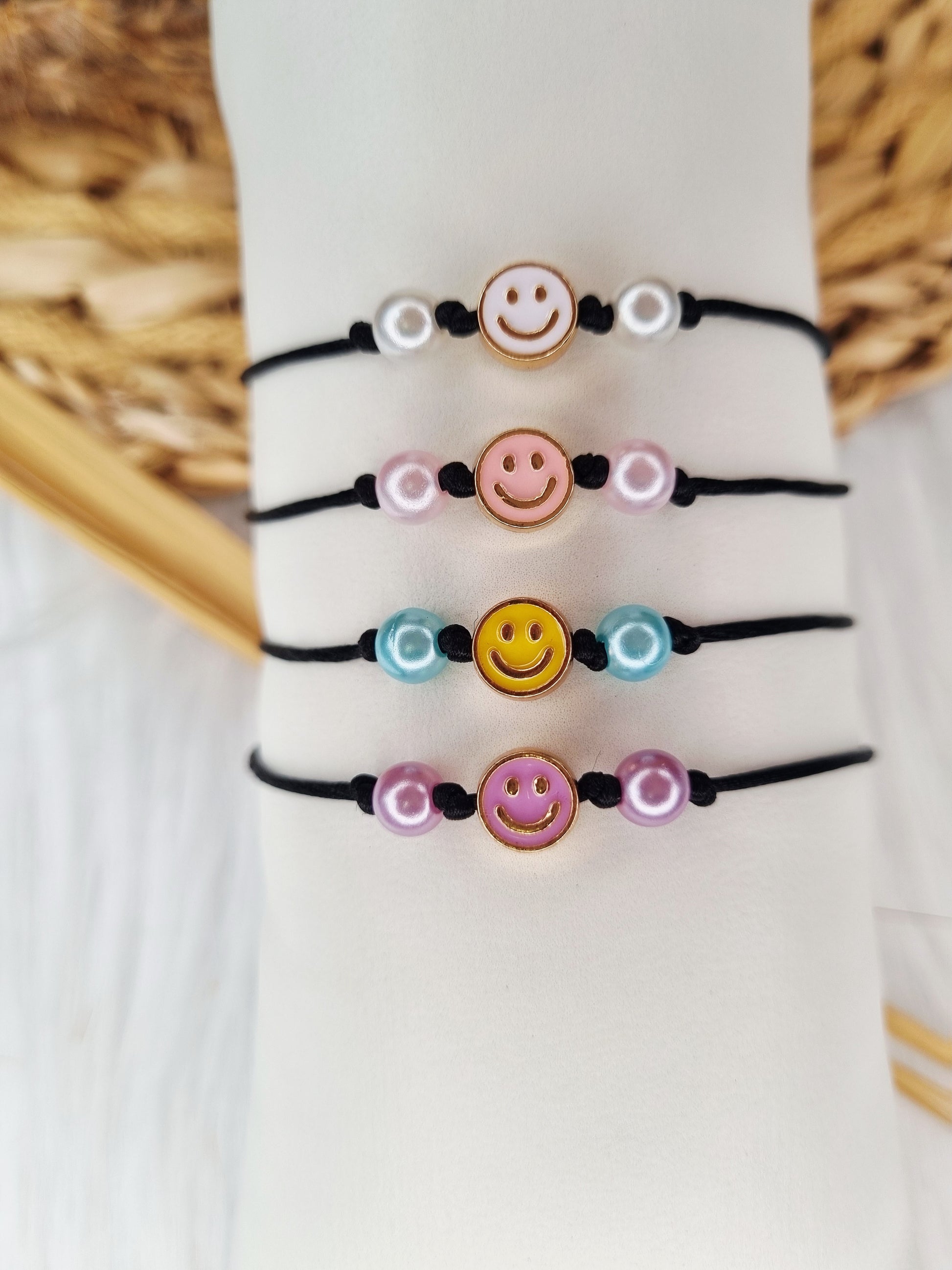 Armband Smiley goud