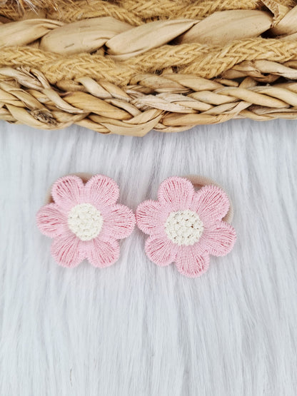 Mini haarelastiekjes peony 2 stuks roze