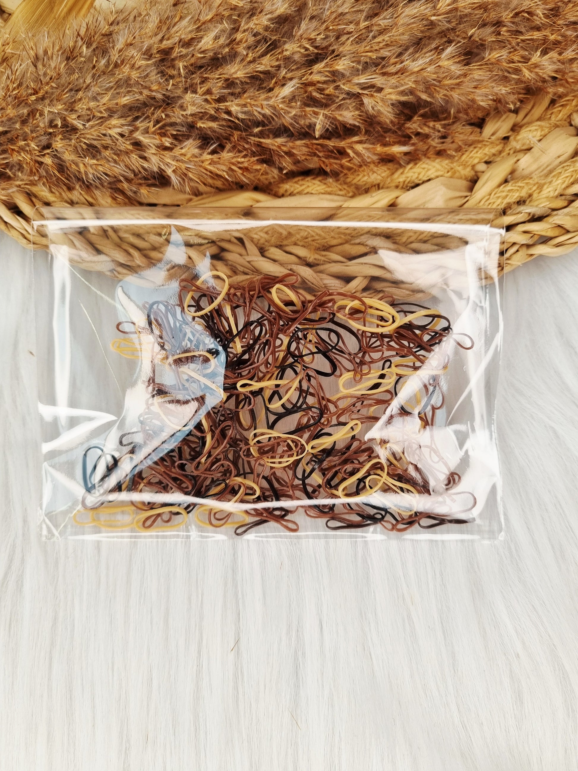 Rubberen baby elastiekjes Nude mix