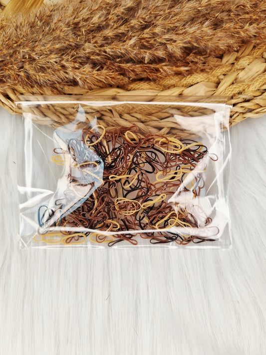 Rubberen baby elastiekjes Nude mix