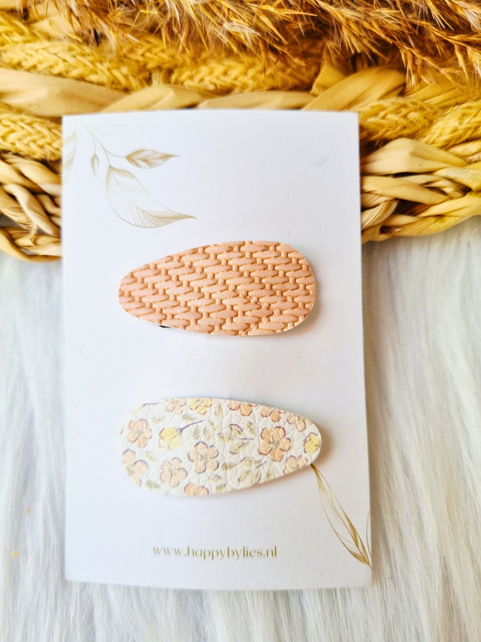 Leatherlook anti-slip haarspeldjes ann ovaal 