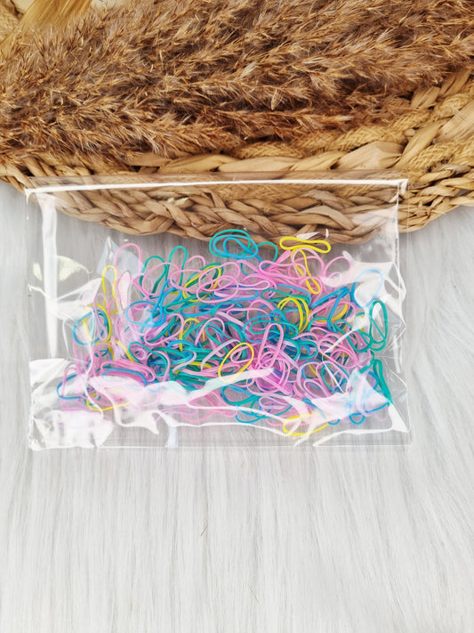 Rubberen baby elastiekjes Pastel mix