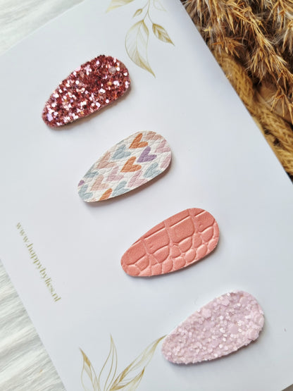 Leatherlook anti-slip haarspeldjes elin ovaal