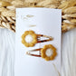 Haarspeldje jasmin 2 stuks camel