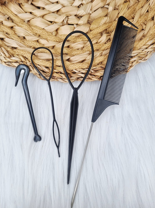 Haar Styling Tool Set – 4-delig zwart
