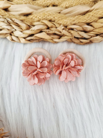 Mini haarelastiekjes aster 2 stuks roze