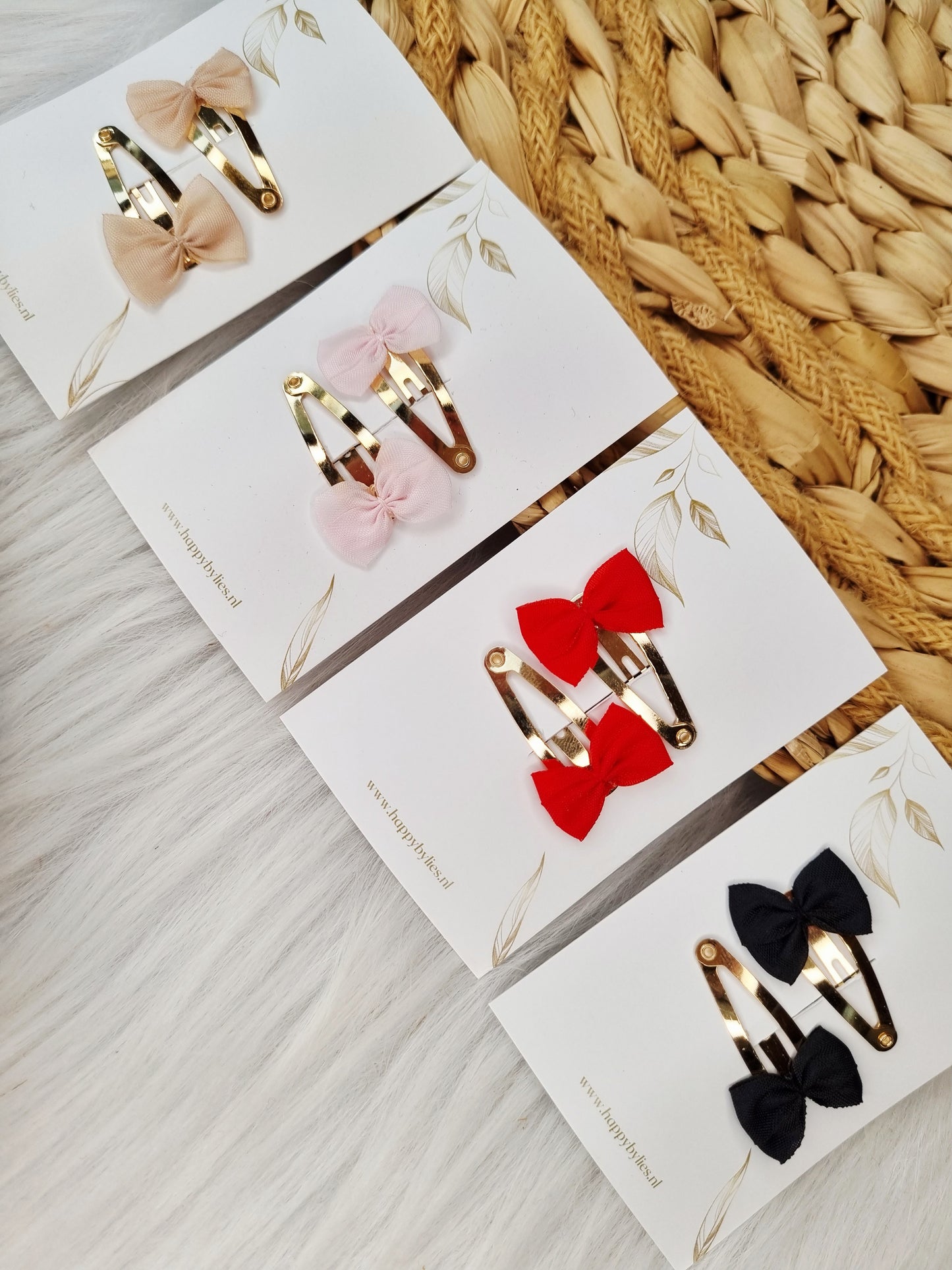 Haarspeldje Mini strik 2 stuks