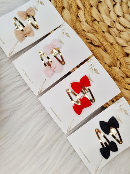 Haarspeldje Mini strik 2 stuks