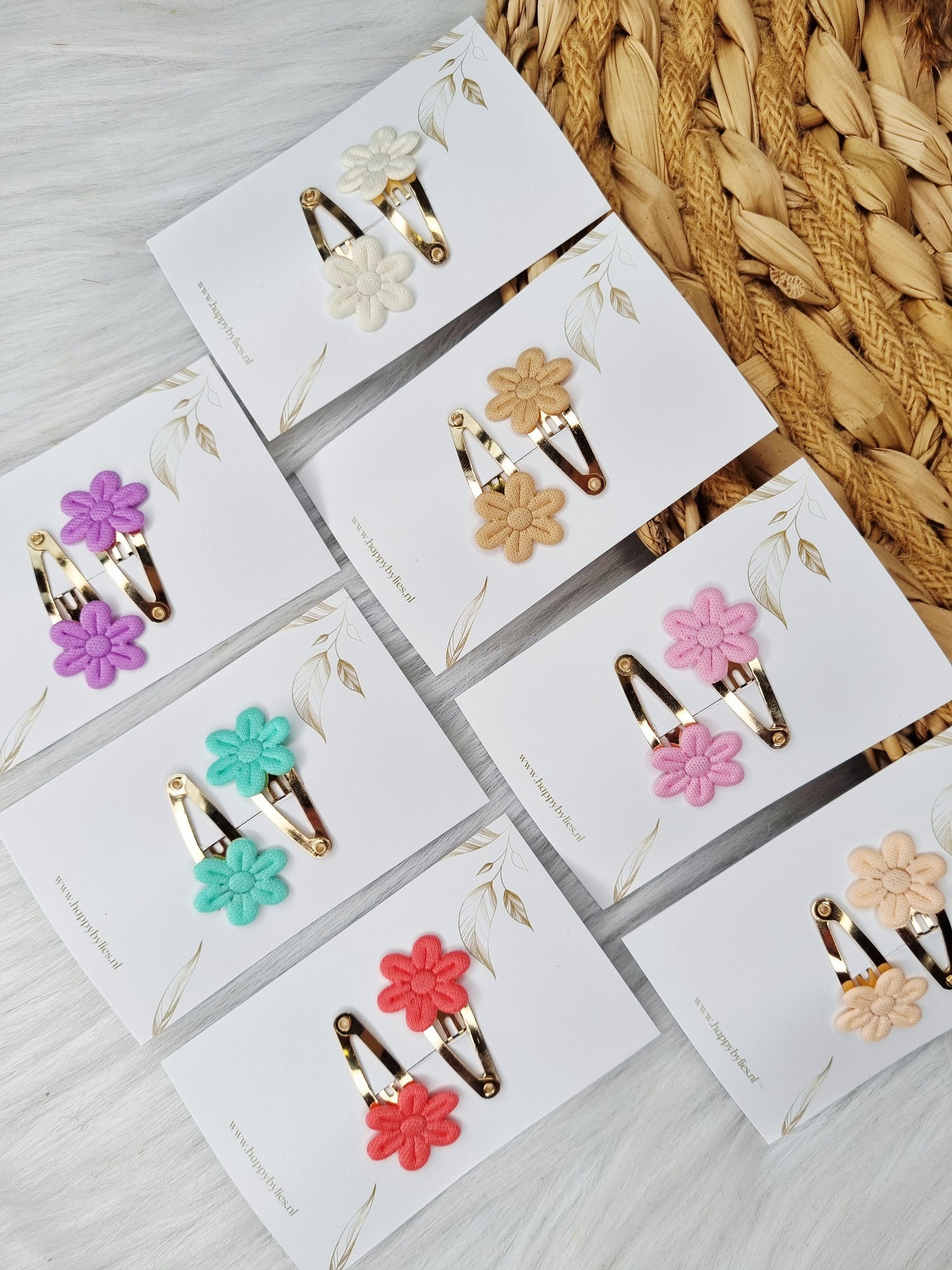 Haarspeldje bloem soft 2 stuks