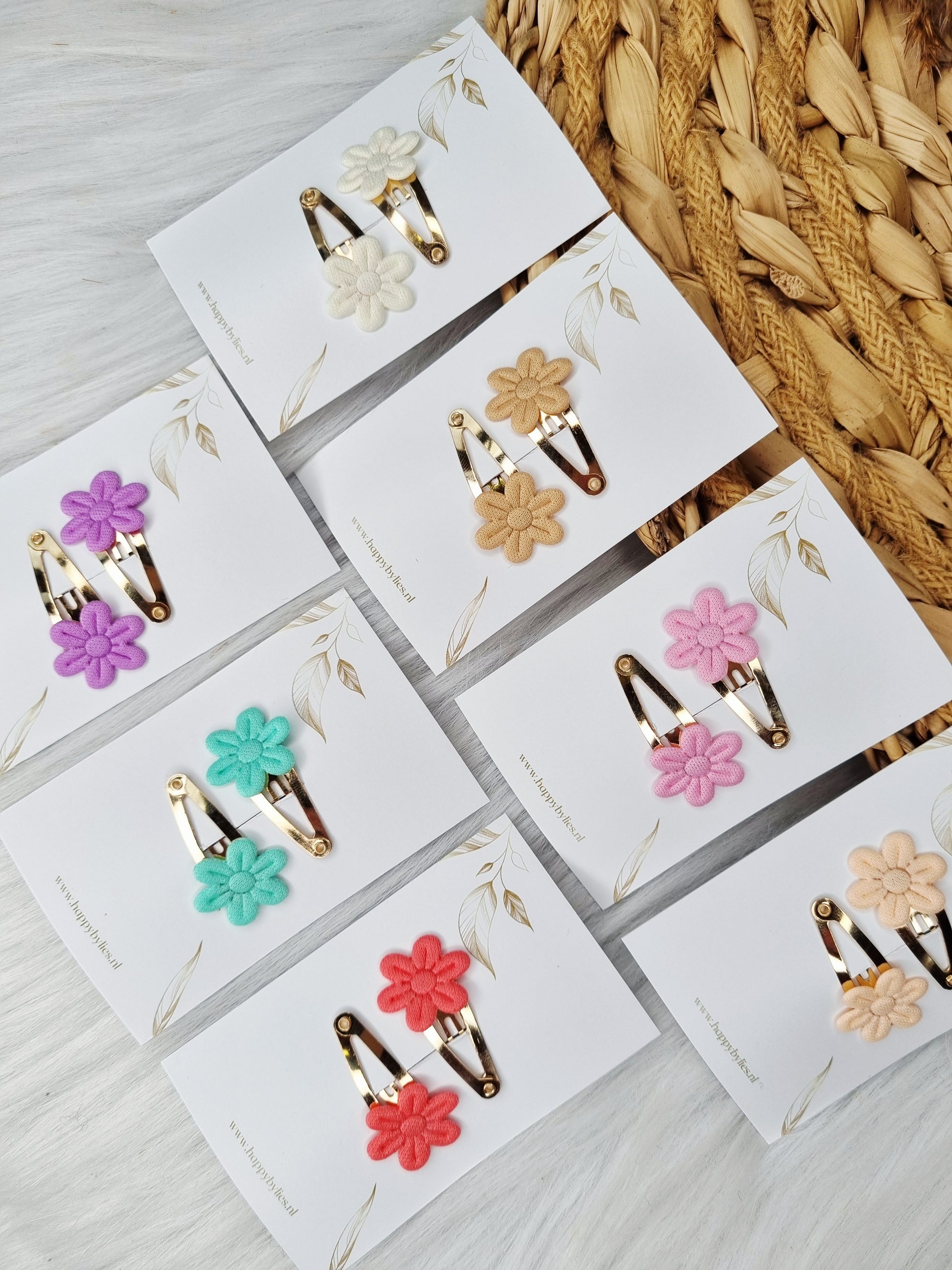 Haarspeldje bloem soft 2 stuks