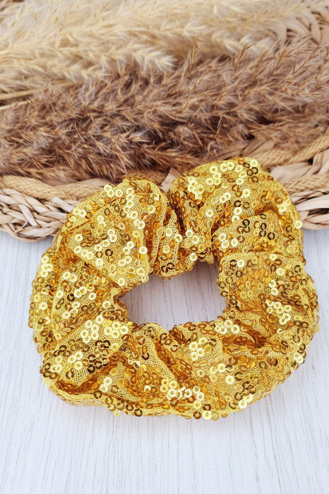 Scrunchie Sparkle Goud