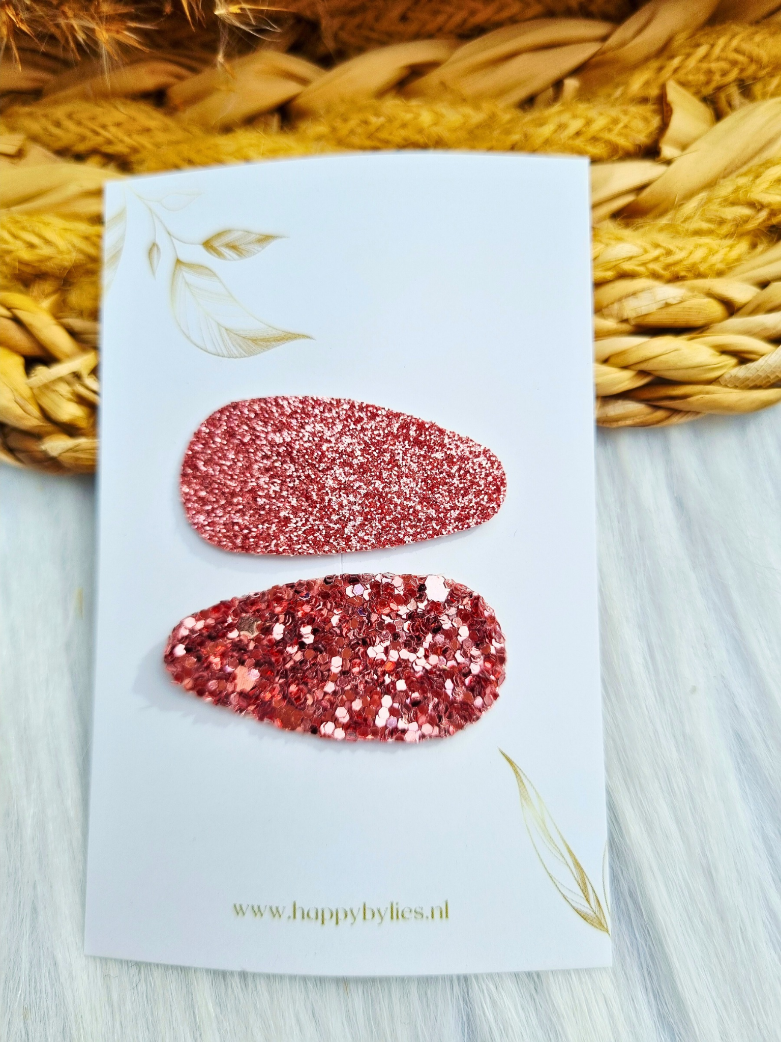 Leatherlook haarspeldjes viv ovaal