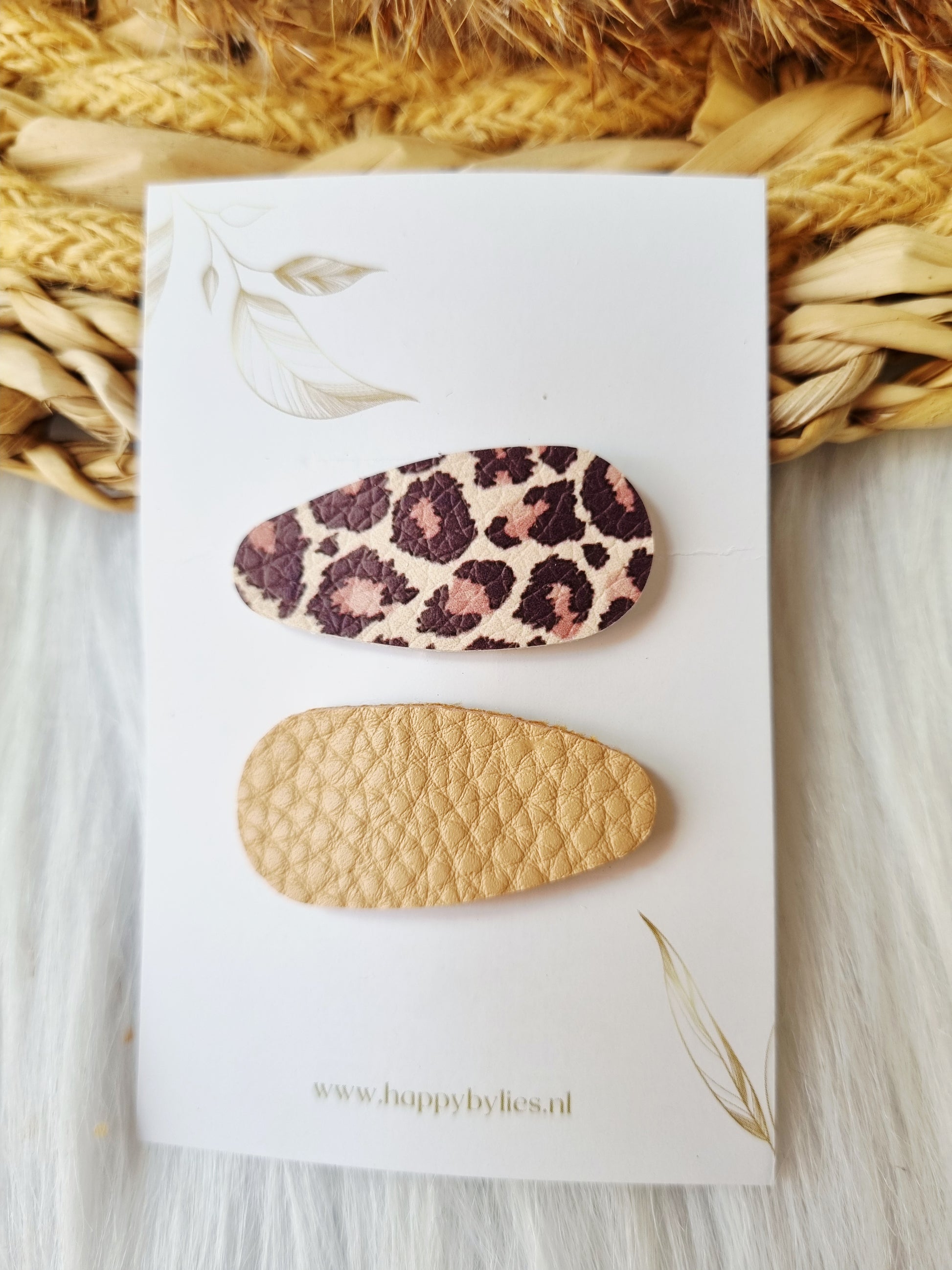 Leatherlook anti-slip haarspeldjes pip