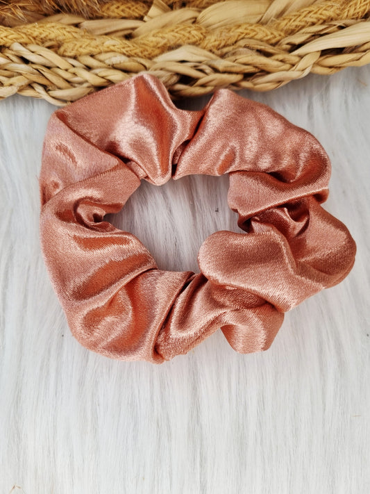 Luxe satijnen Scrunchie Dark peach