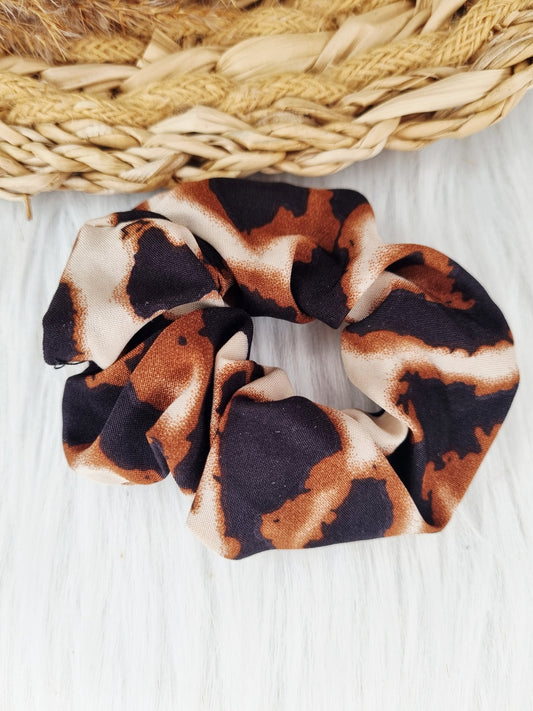 Scrunchie Leopard print coffee,beige,zwart
