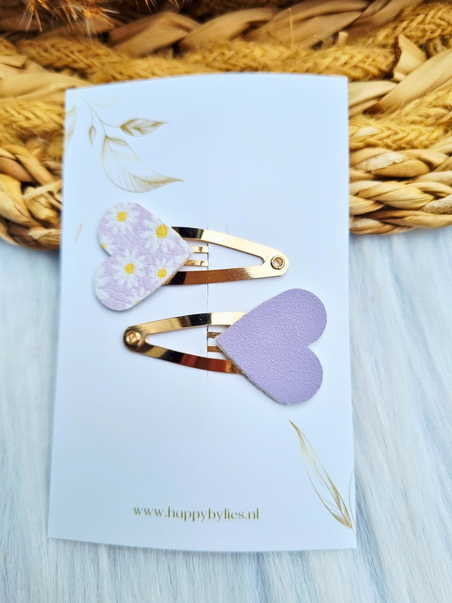 Leatherlook haarspeldjes mia hart