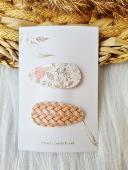 Leatherlook anti-slip haarspeldjes joy