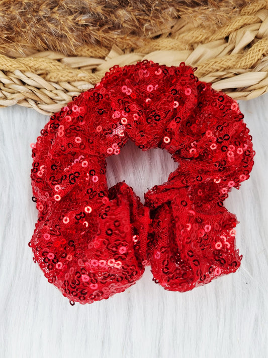 Scrunchie Sparkle Rood