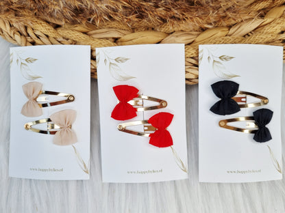 Haarspeldje Mini strik 2 stuks