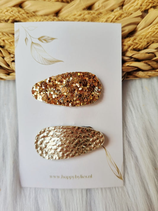 Leatherlook anti-slip haarspeldjes Ava