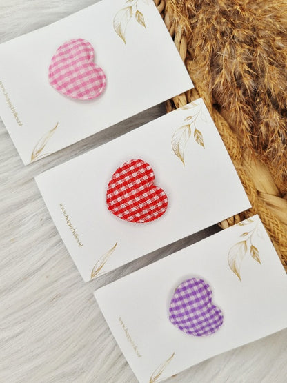 Anti-slip haarspeldje hart ruitjes