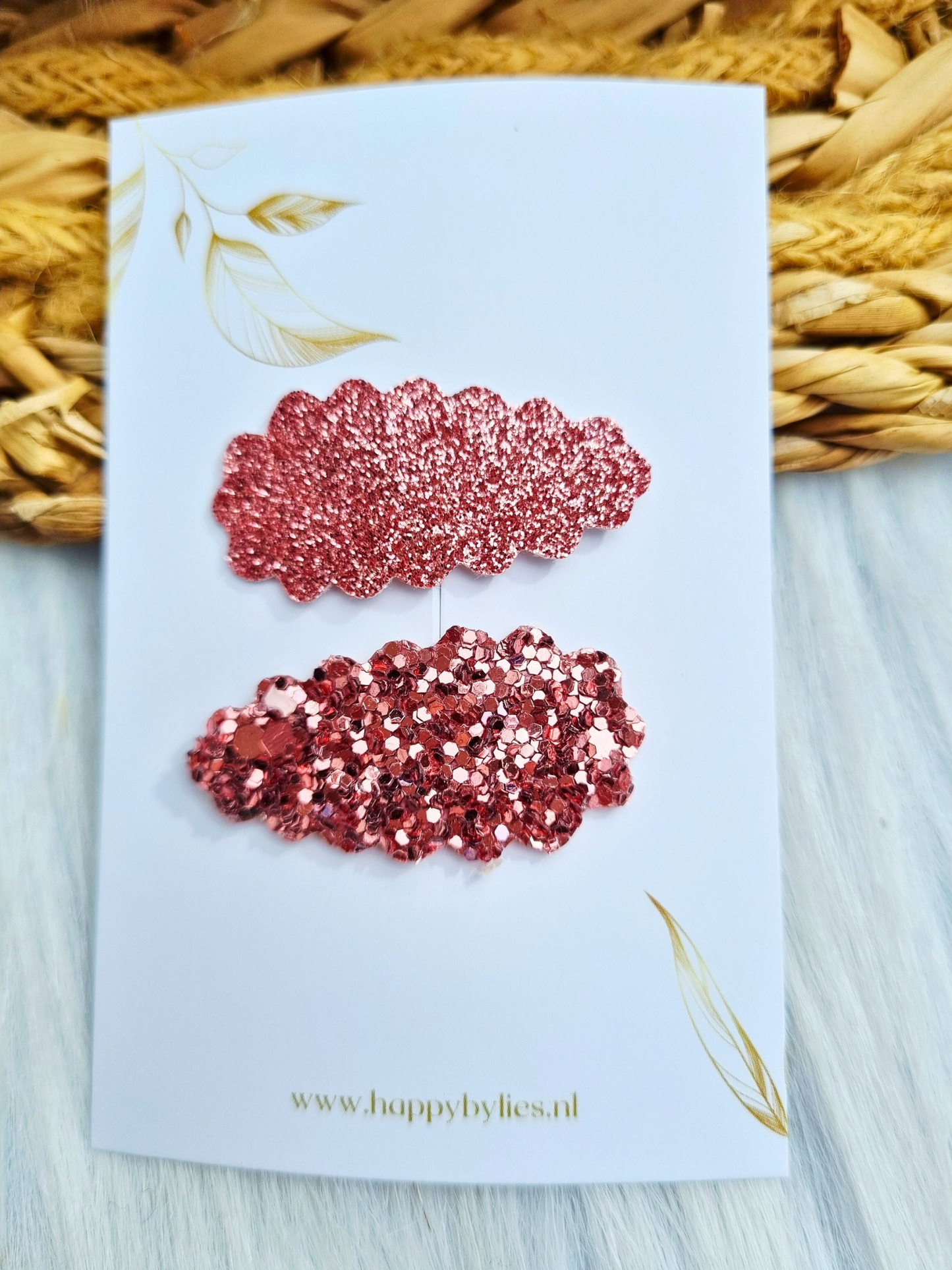 Leatherlook haarspeldjes viv ribbel 