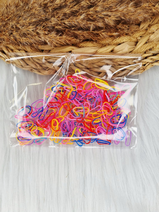 Rubberen baby elastiekjes Color mix
