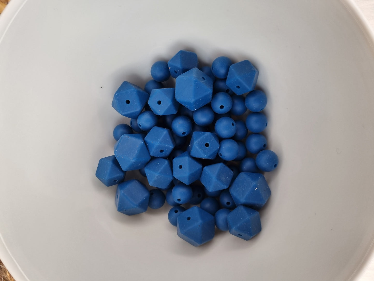 Siliconen kralen Donkerblauw