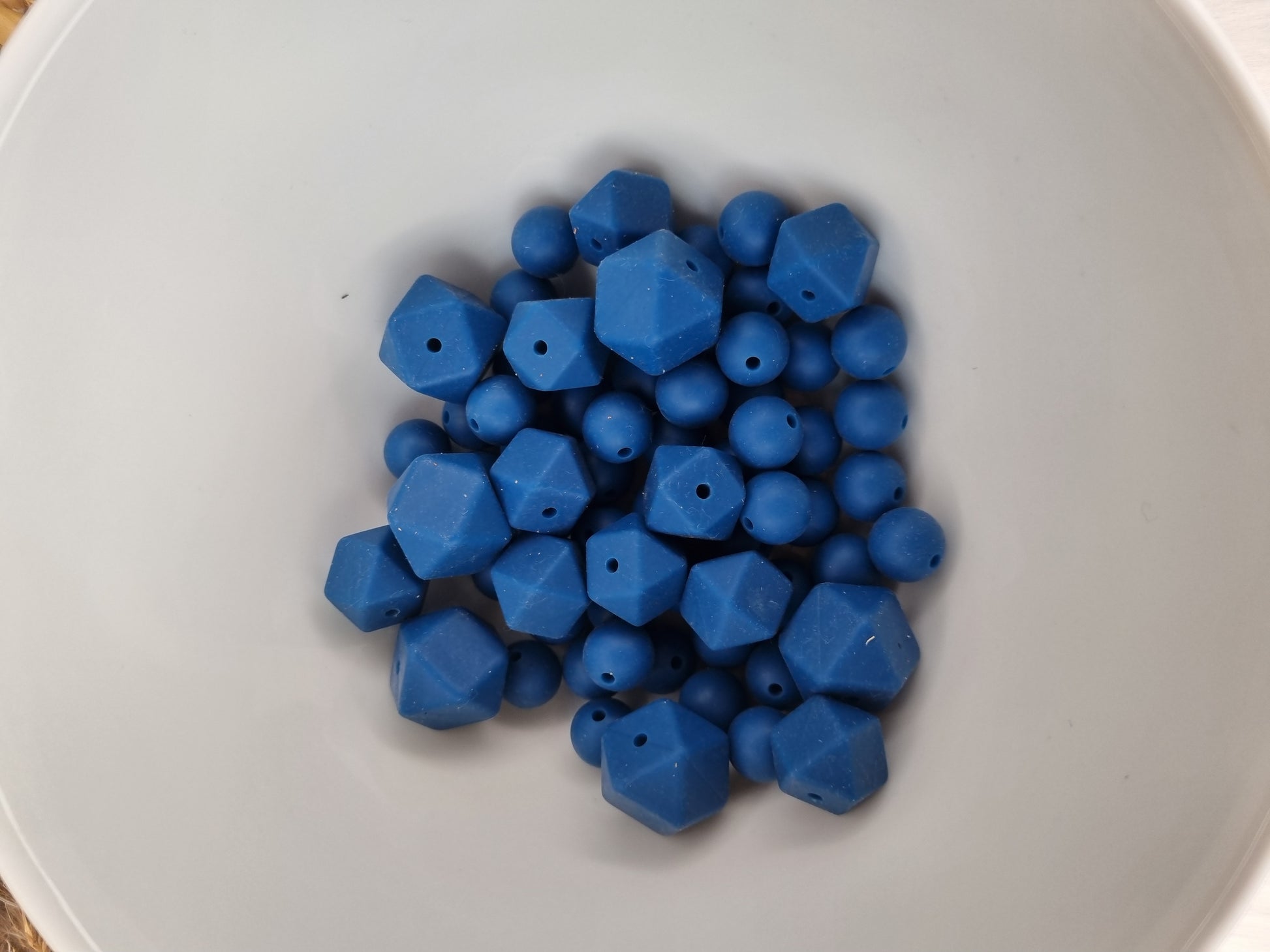 Siliconen kralen Donkerblauw