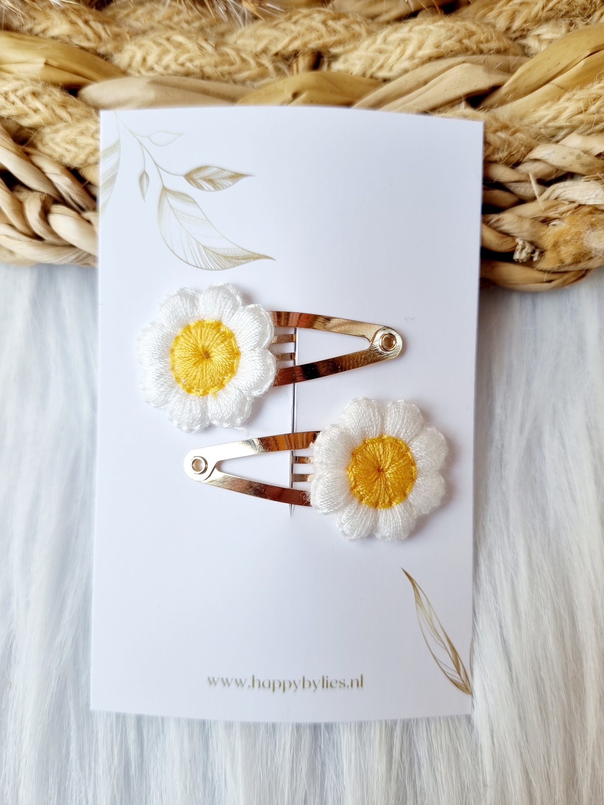 Haarspeldje jasmin 2 stuks wit