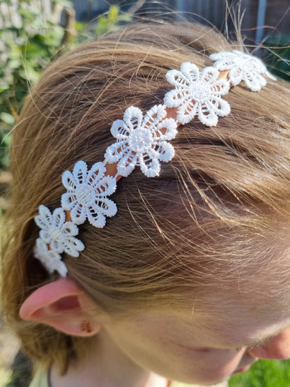 Diadeem blossom wit 