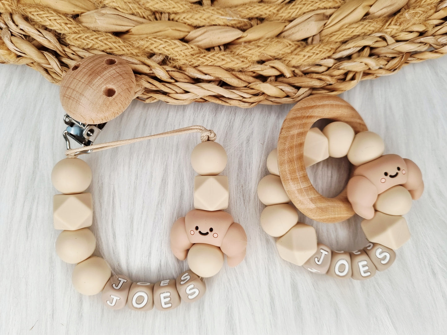 Speenkoord met bijpassende bijtring 