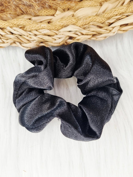 Luxe satijnen Scrunchie Zwart