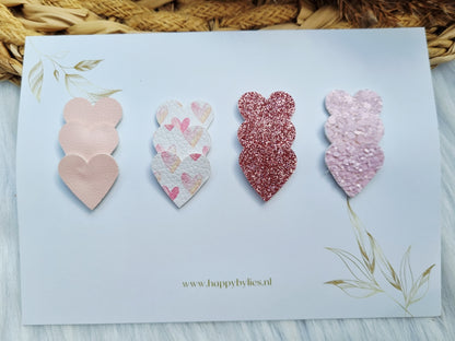 Leatherlook anti-slip haarspeldjes nien hart