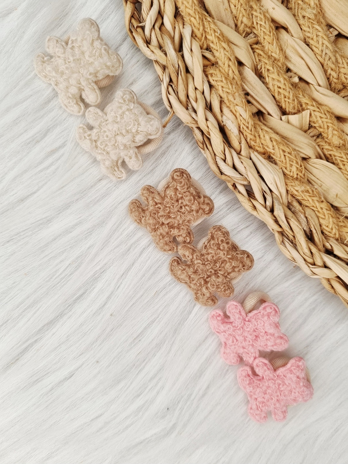 Mini haarelastiekje Beer teddy 2 stuks