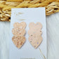 Leatherlook anti-slip haarspeldjes jet hart
