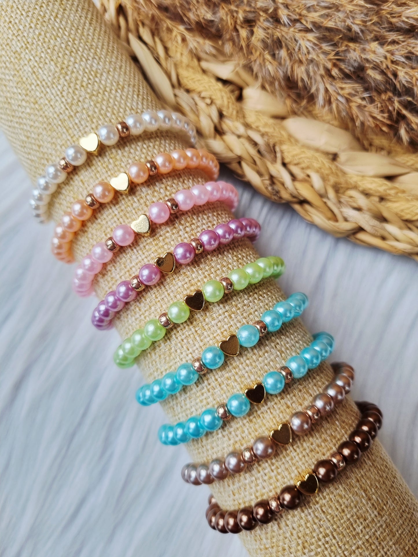 Kinder armband Pearl hart