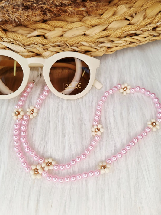 Zonnebrilkoord Daisy pearl Roze