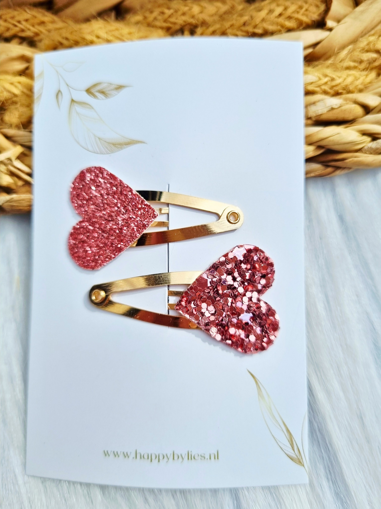 Leatherlook haarspeldjes viv hart 