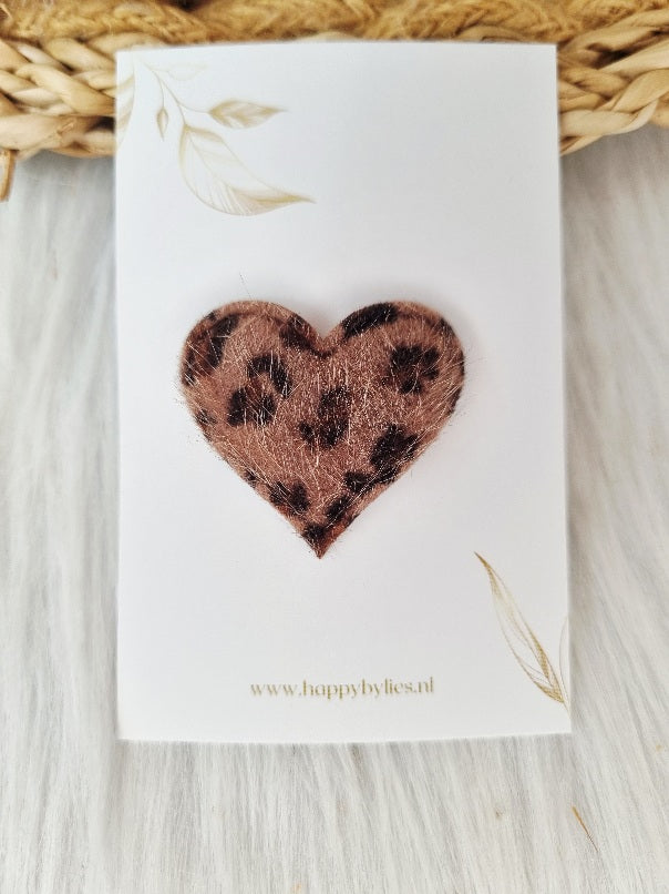 Anti-slip haarspeldje Leopard hart