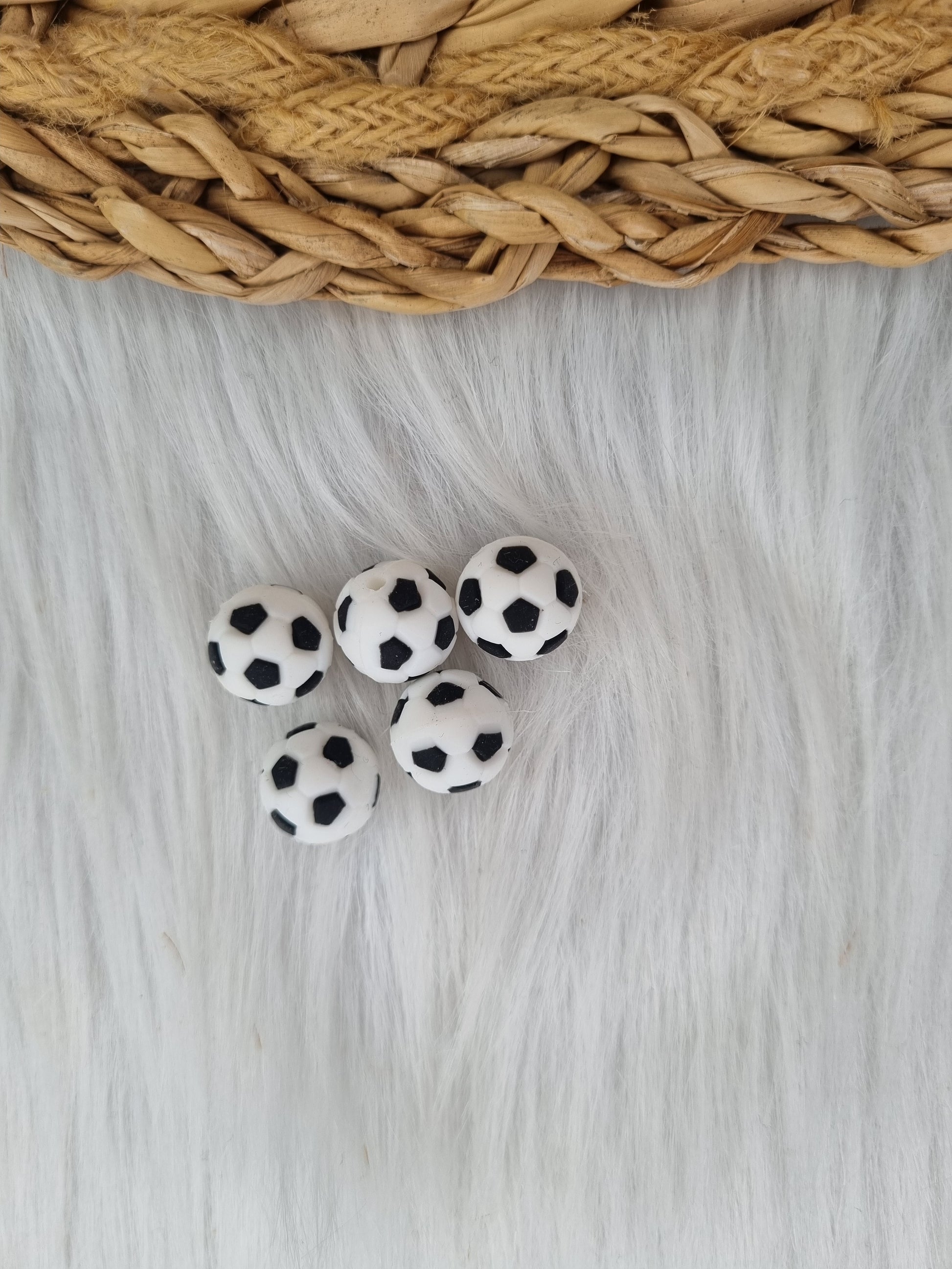 Siliconen kralen Voetbal