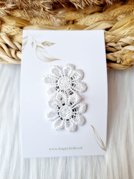 Haarspeldje anti slip blossom wit 